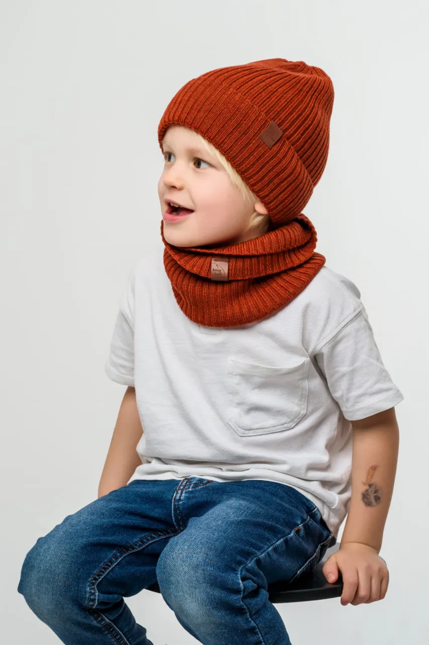Übergangsmütze aus Merinowolle für Kinder (Unisex)