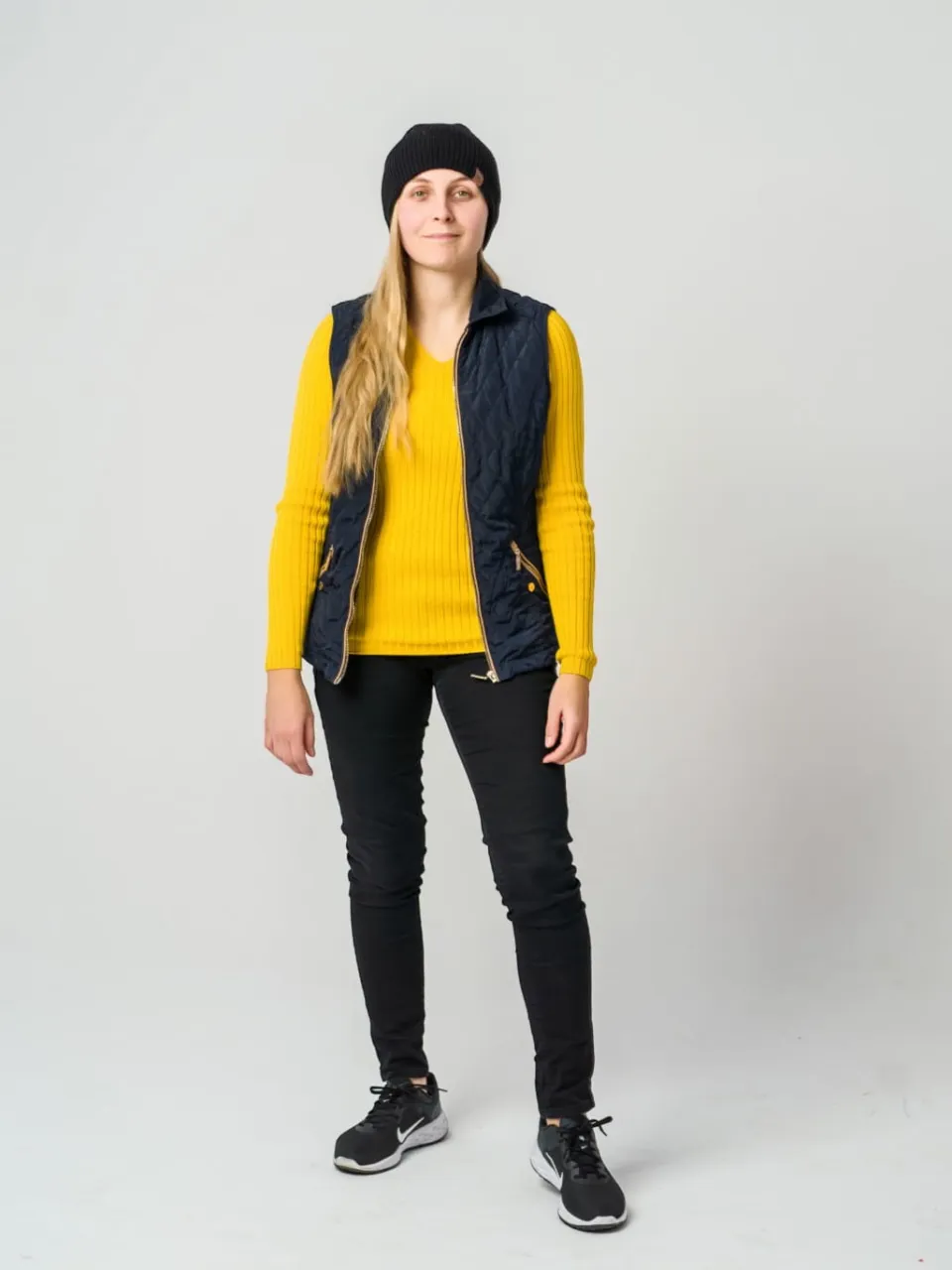 Langarmshirt 100% Merinowolle Gelb