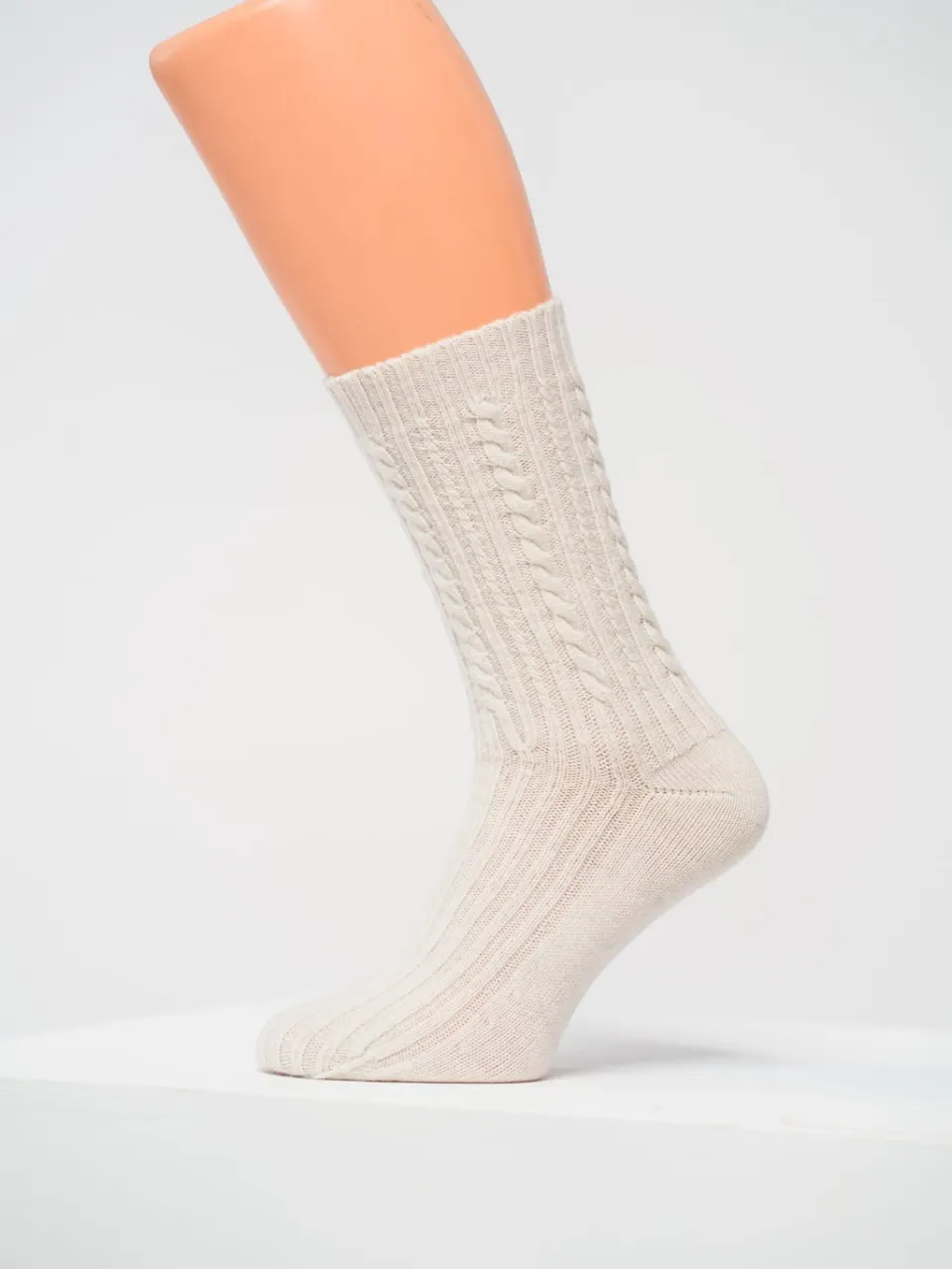Photo of Women's Merino Wool Socks with Cable Knit 10