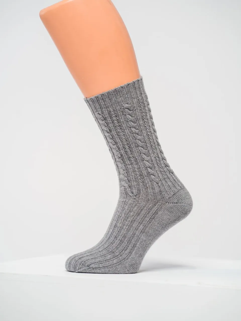 Photo of Women's Merino Wool Socks with Cable Knit 12