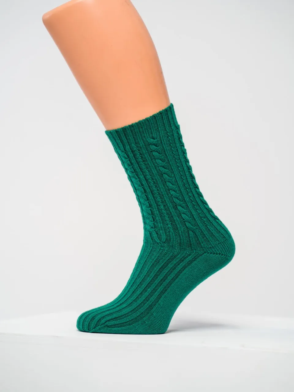 Photo of Women's Merino Wool Socks with Cable Knit 13