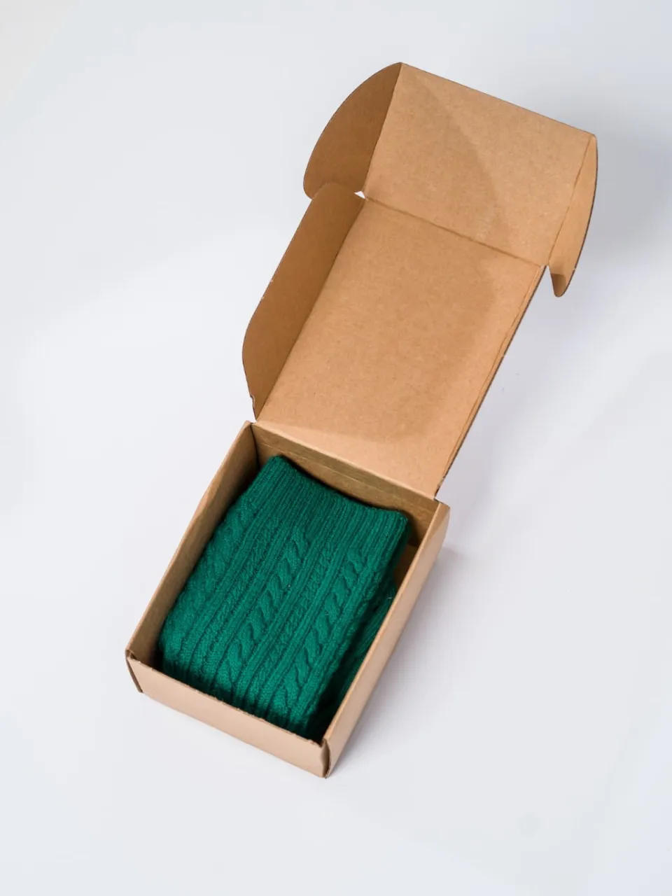 Styled Photo of Women's Merino Wool Socks with Cable Knit