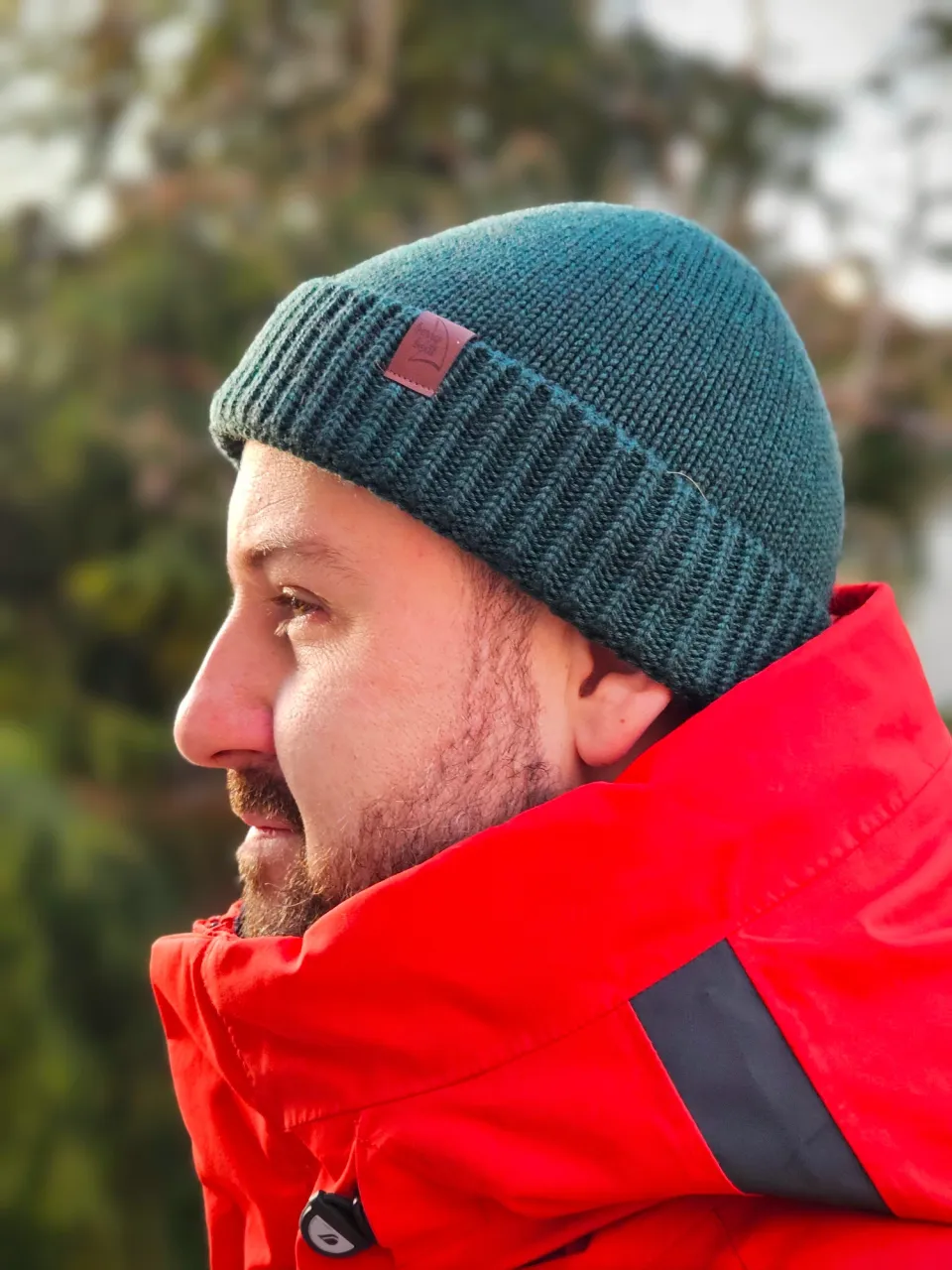 BerryBoat Merino Winter Cap and Scarf Unisex Newsboy Style Dokerka 20 Khaki Dark Green Green
