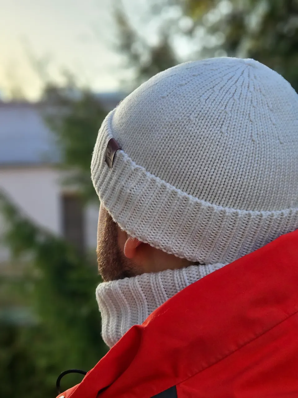 BerryBoat Cappello e Sciarpa Invernale Merino Unisex Stile Dokerka 24 Ecru Bianco Crema