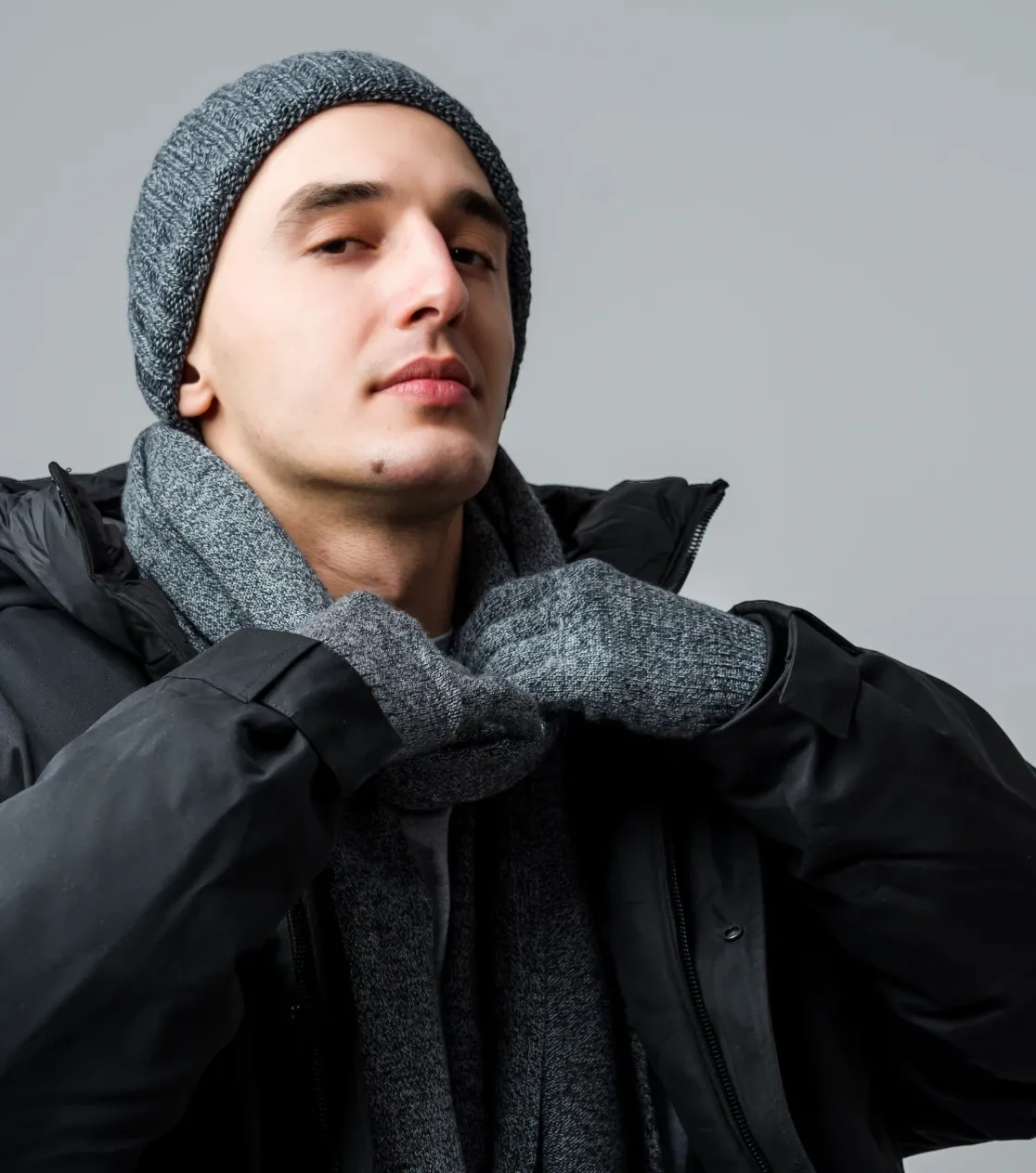 Berryboat Merino Herren- und Damen-Wintermütze Beanie mit elegantem Schal