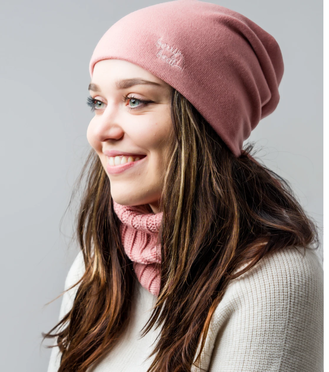 Berryboat Merino Winter Beanie for Men and Women Beanie 146 Powder Pink Elegant Premium