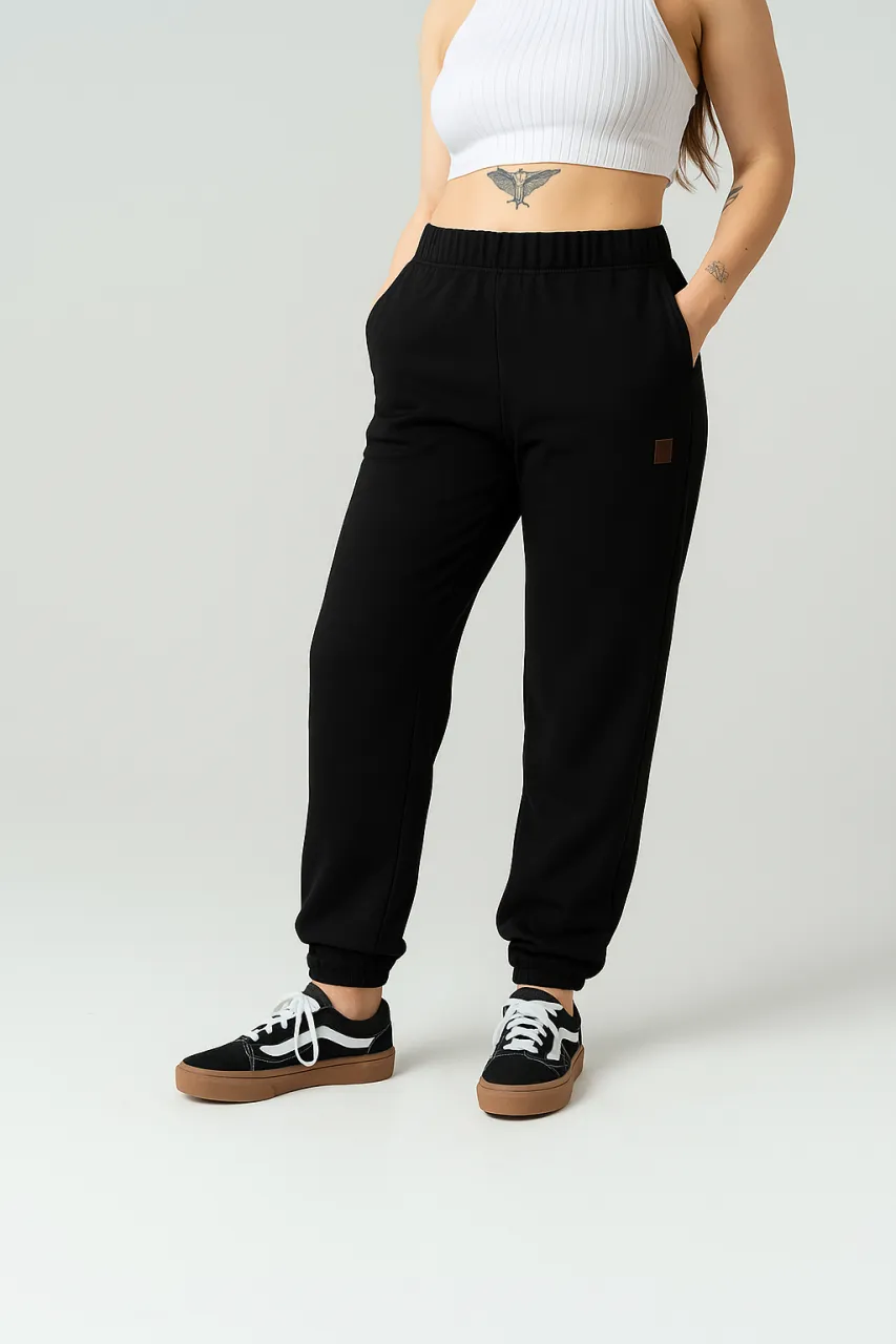 Pantalones joggers deportivos unisex negros