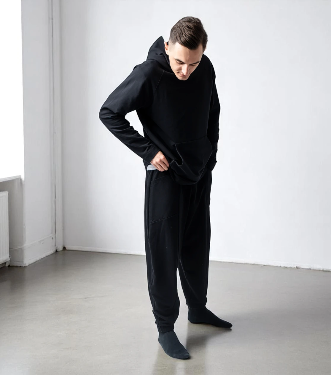 BerryBoat Loose Wide Jogging Pants with Cuff Size 63