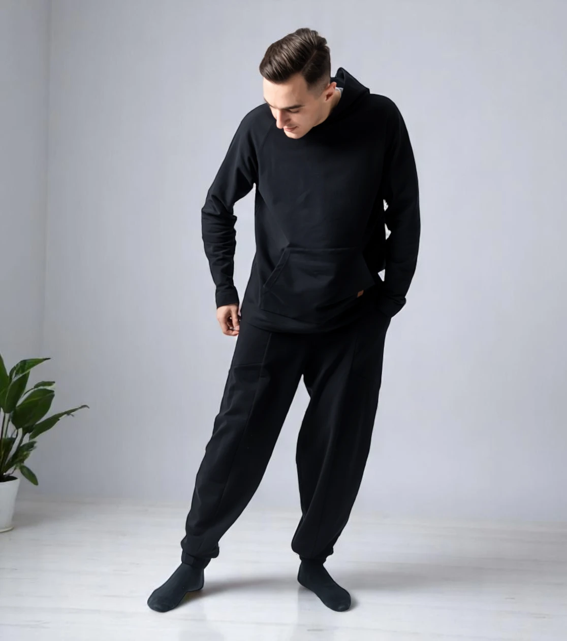 Pantalones deportivos anchos sueltos BerryBoat con puño talla 62
