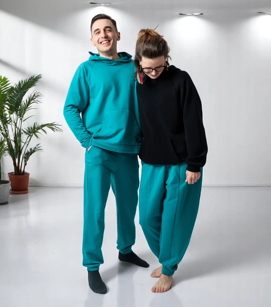 BerryBoat Jogginghose, lockere breite Hose mit Bund16.webp