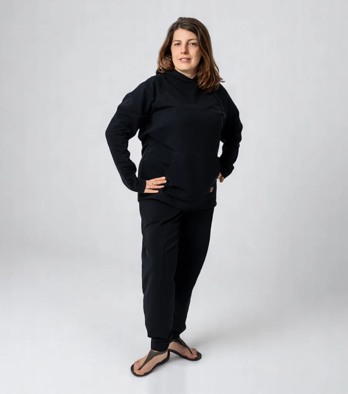 BerryBoat Loose Tracksuit Pants and Hoodie with Crease 58.webp