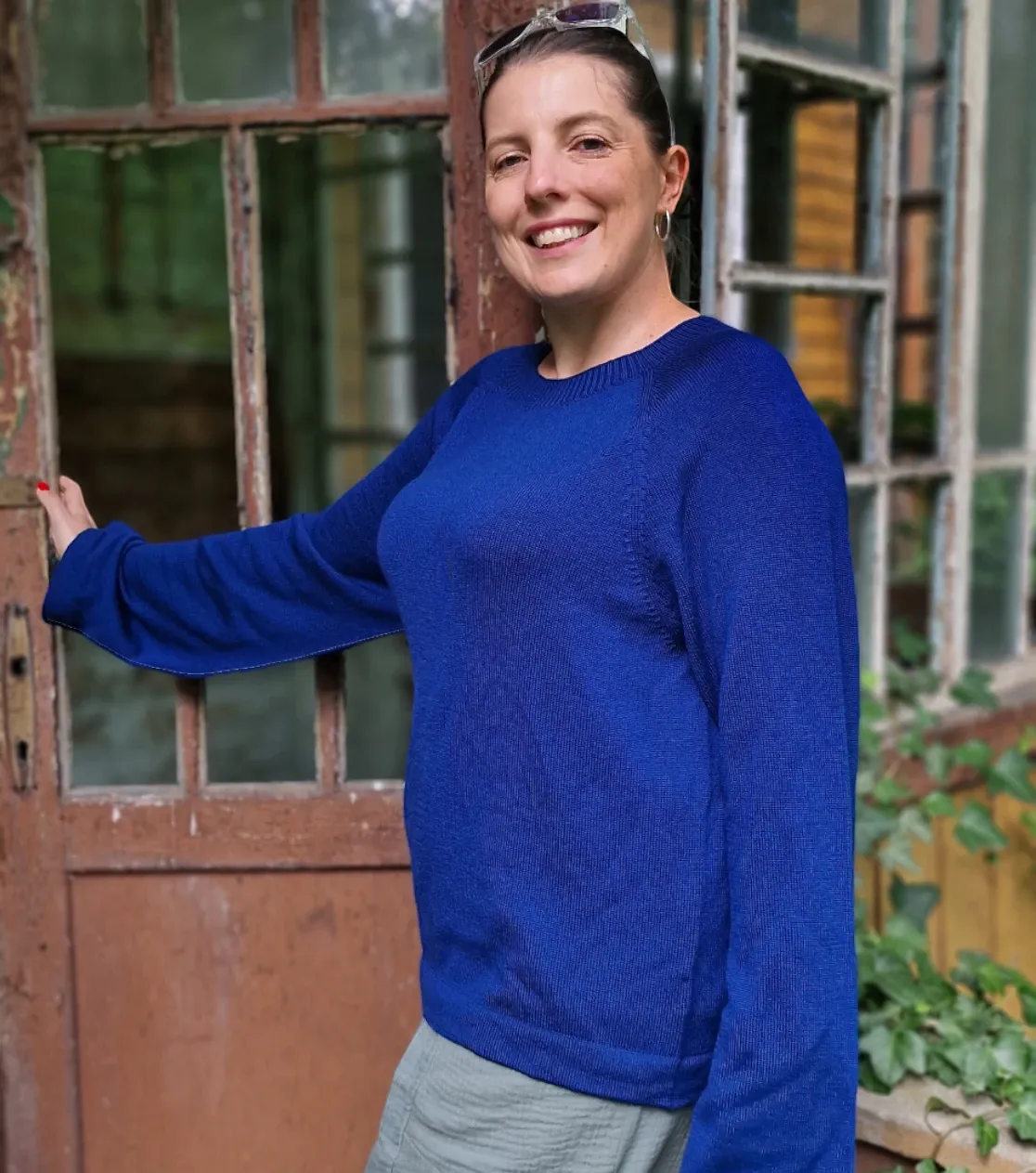 Maglia merino blu navy