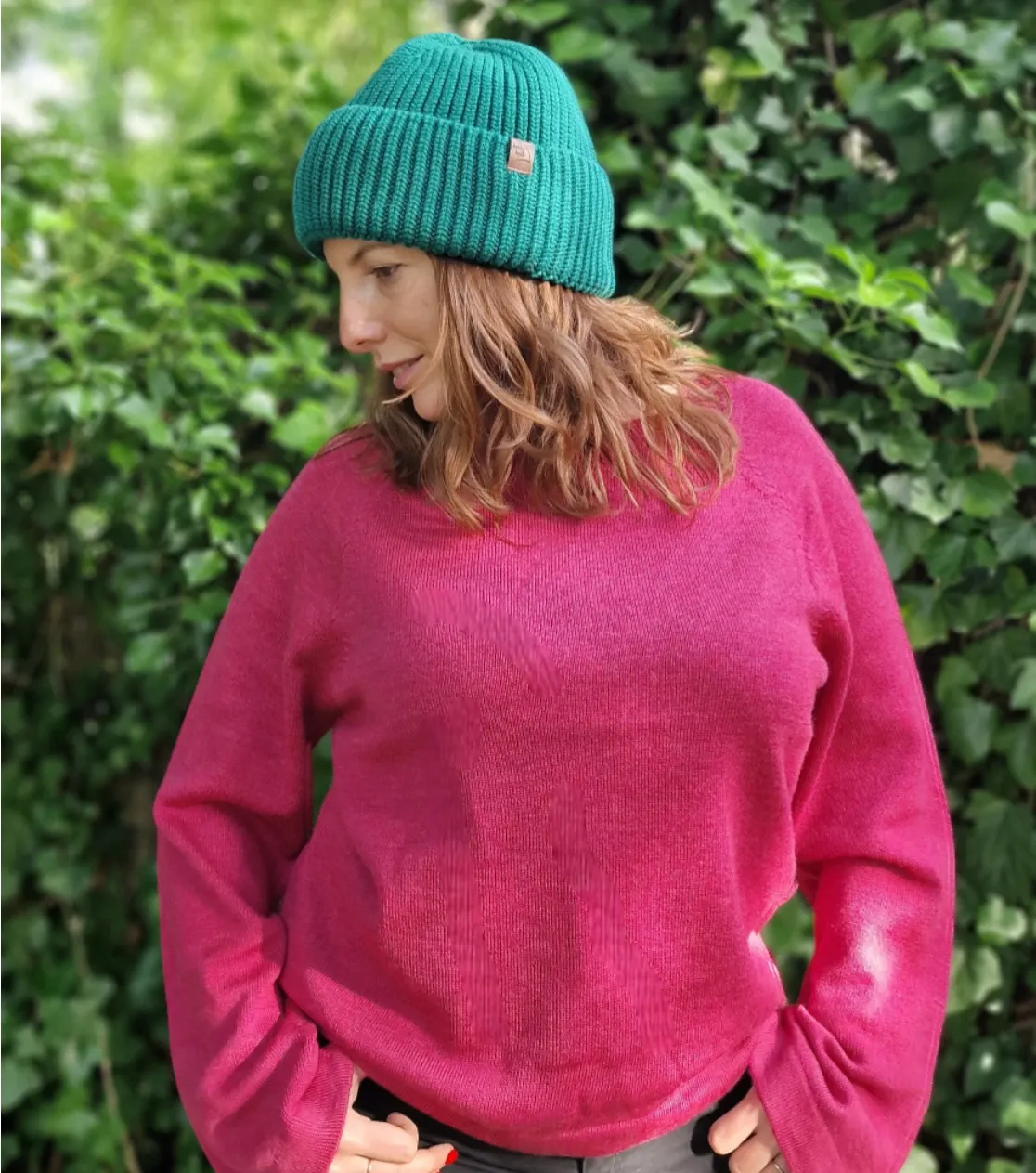 Gorro grueso de invierno de lana merino