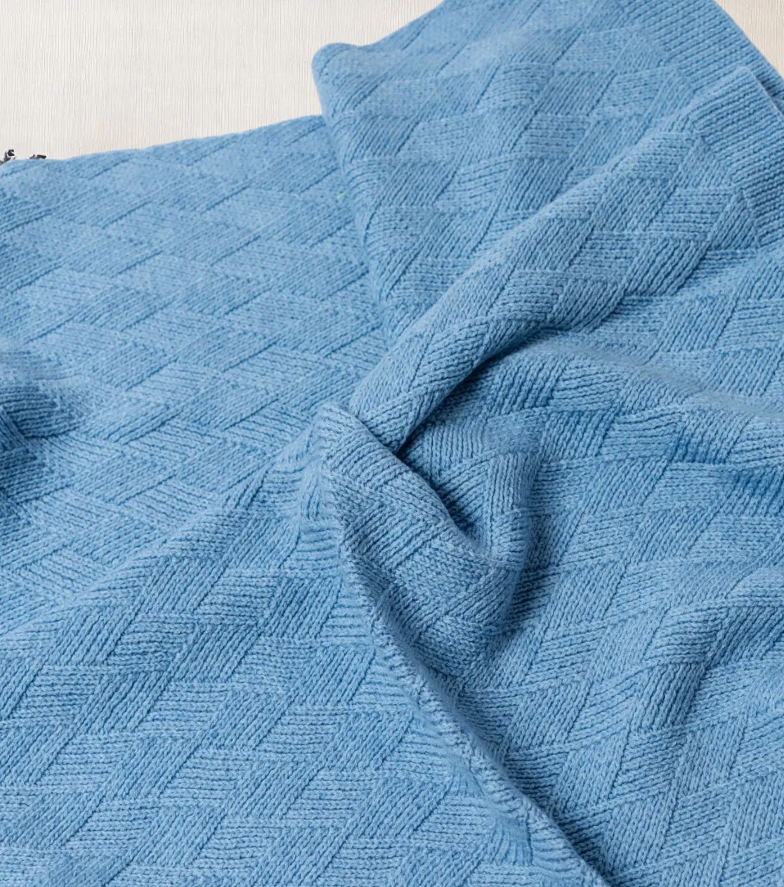 Baby-Merino-Ultrafine-Decke Blau Hauptbild