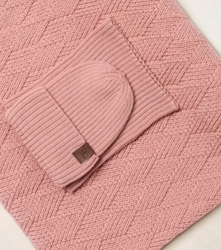 Ultrafine Merino Baby Blanket - Powder Pink