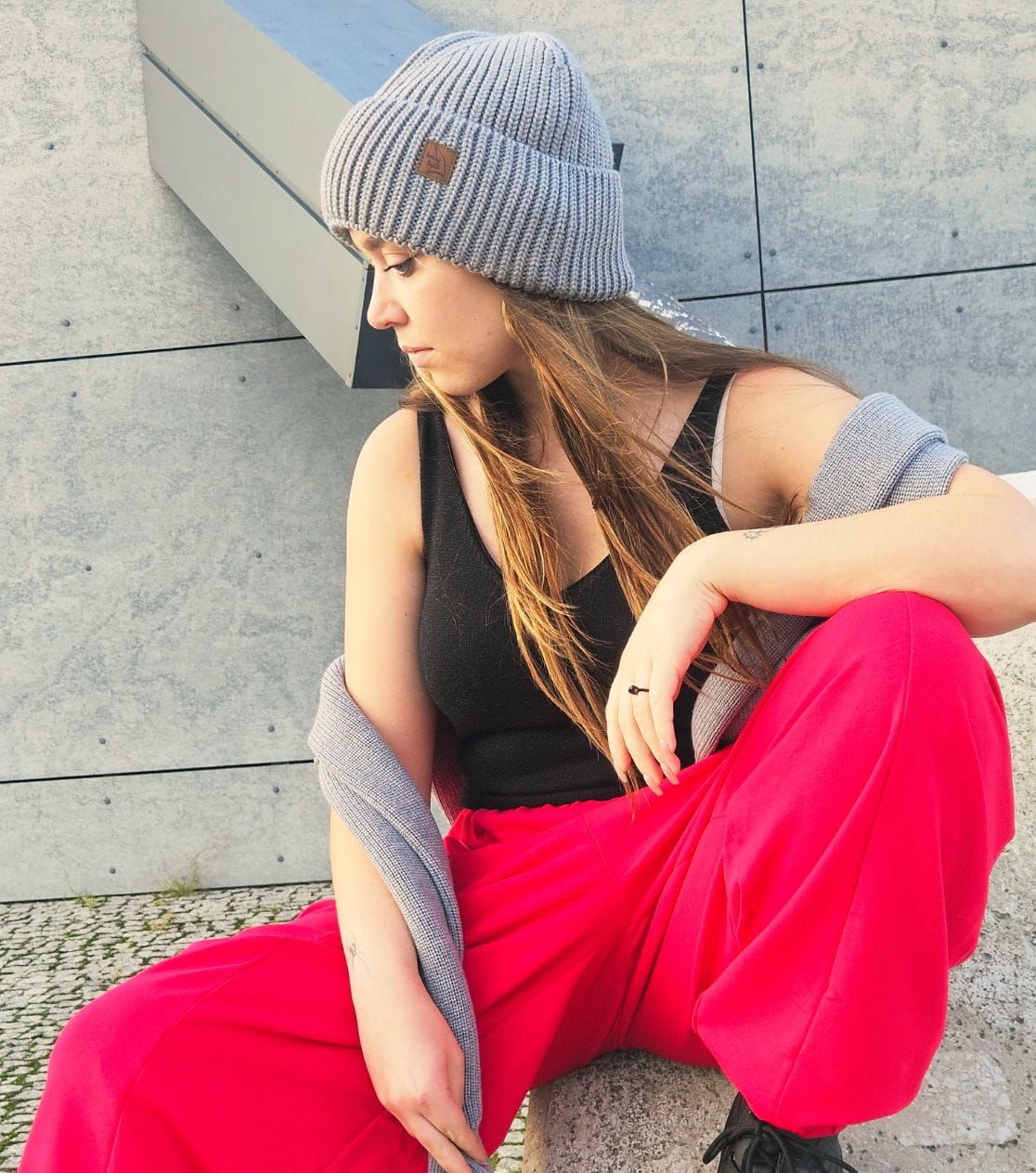 Imagen adicional de pantalones pumpy rojos - baggy versátil para ocio y fiestas