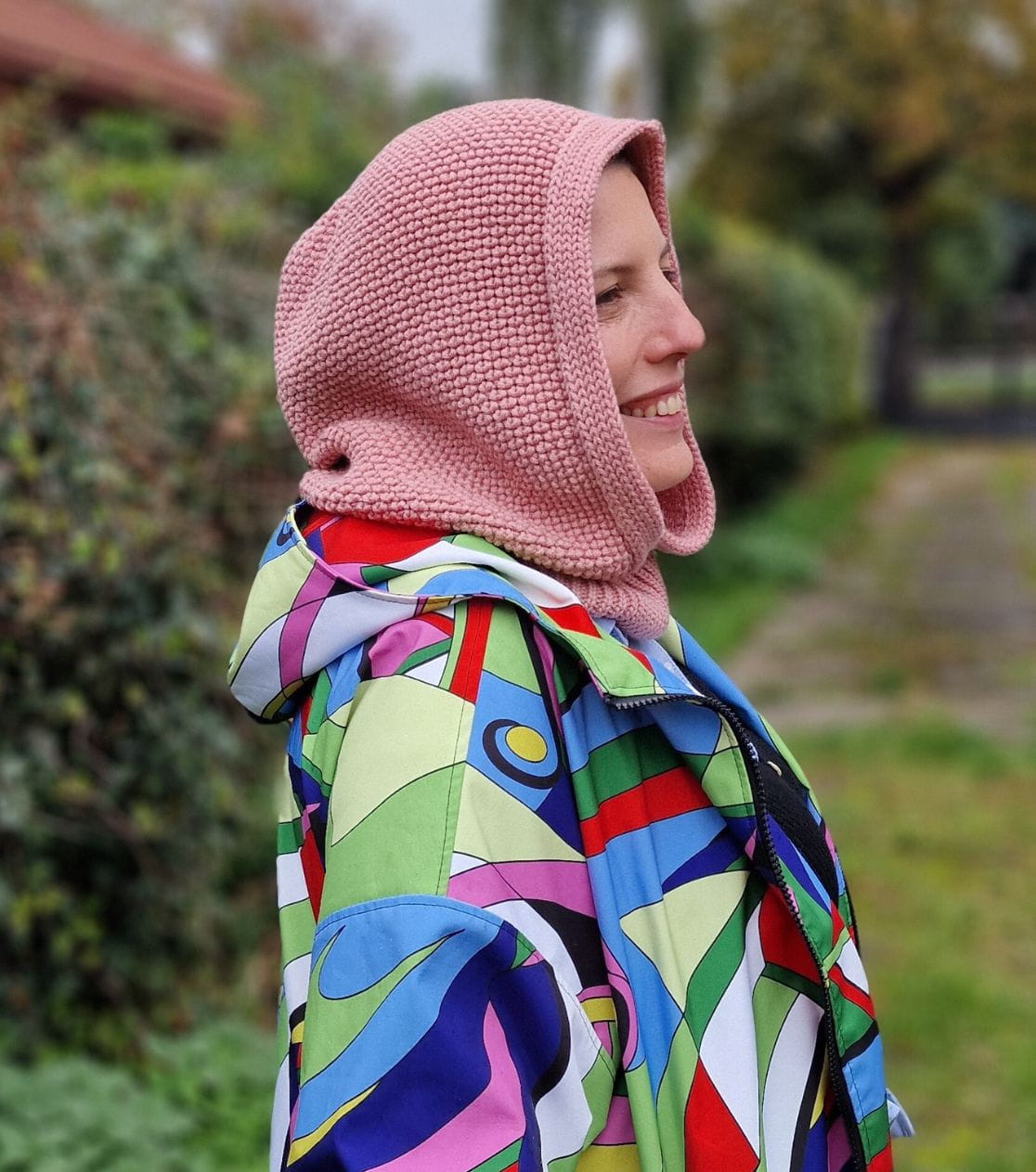 Merino Balaclava - Powder Pink Hooded Balaclava