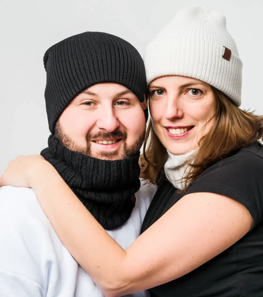 Thick Winter Merino Beanie, Foldable, Long, Basic 3in1, Wool, Made in Poland, Berryboat, Black