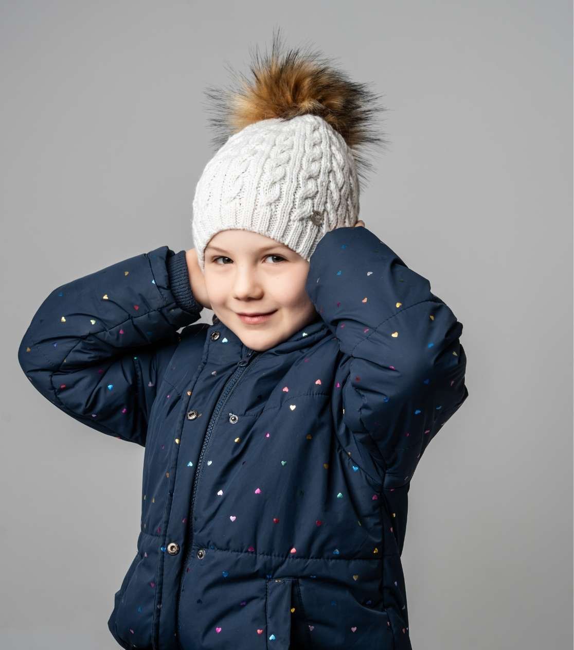 Gorro de lana merino para niñas