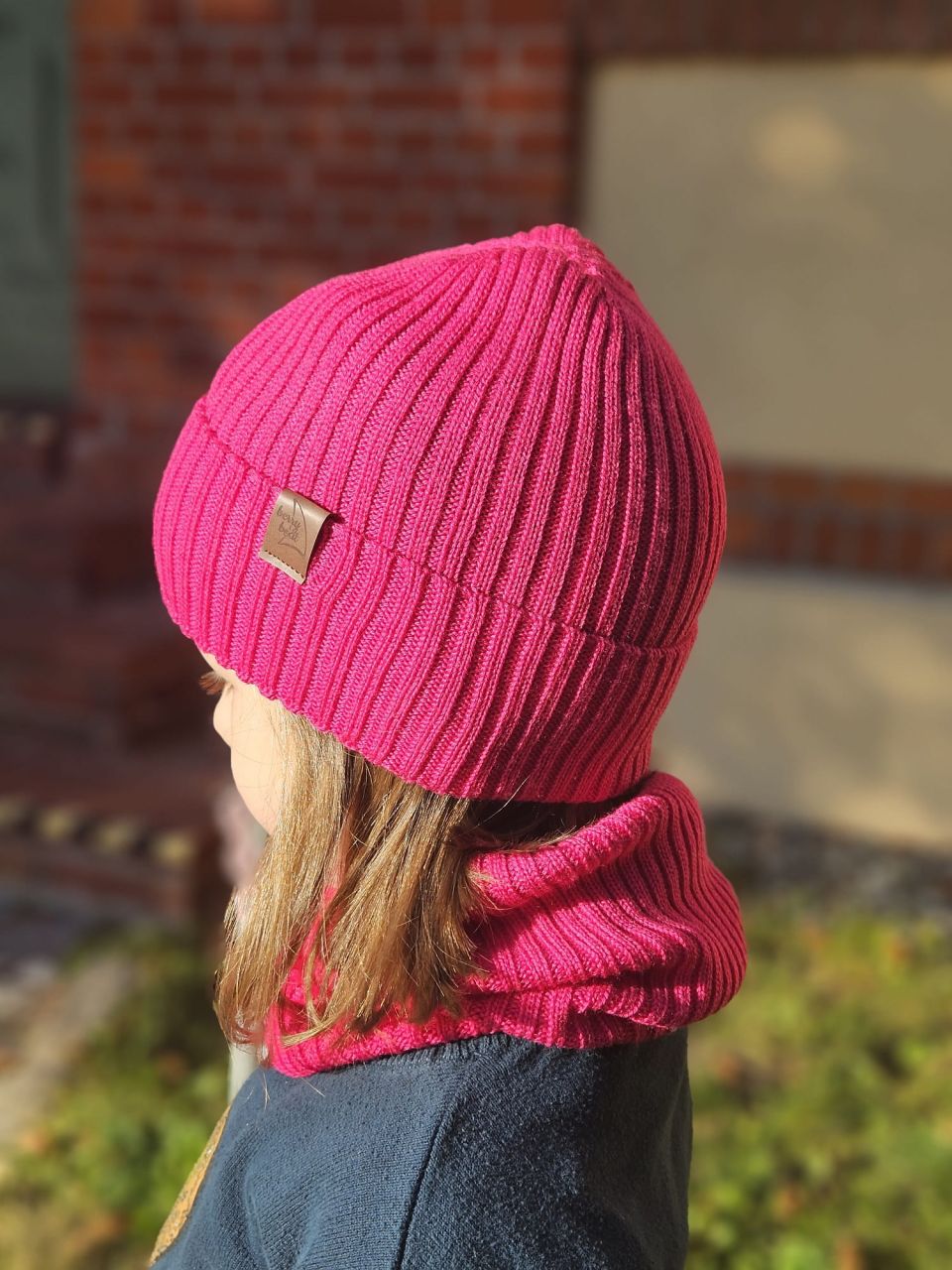 Grundlegende Merino-Mütze 4 Fuchsia