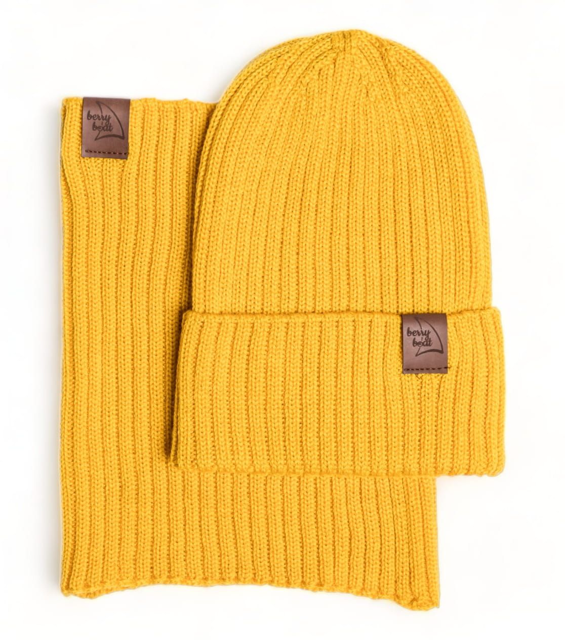 Set Básico Merino Gorro y Cuello 10 Amarillo