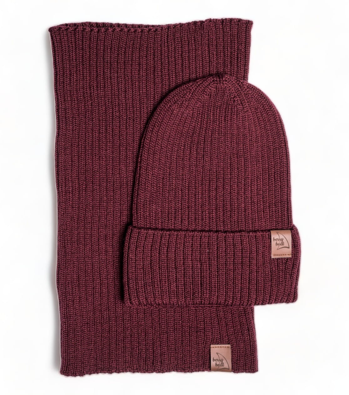 Set Básico Merino Gorro y Cuello 13 Burdeos