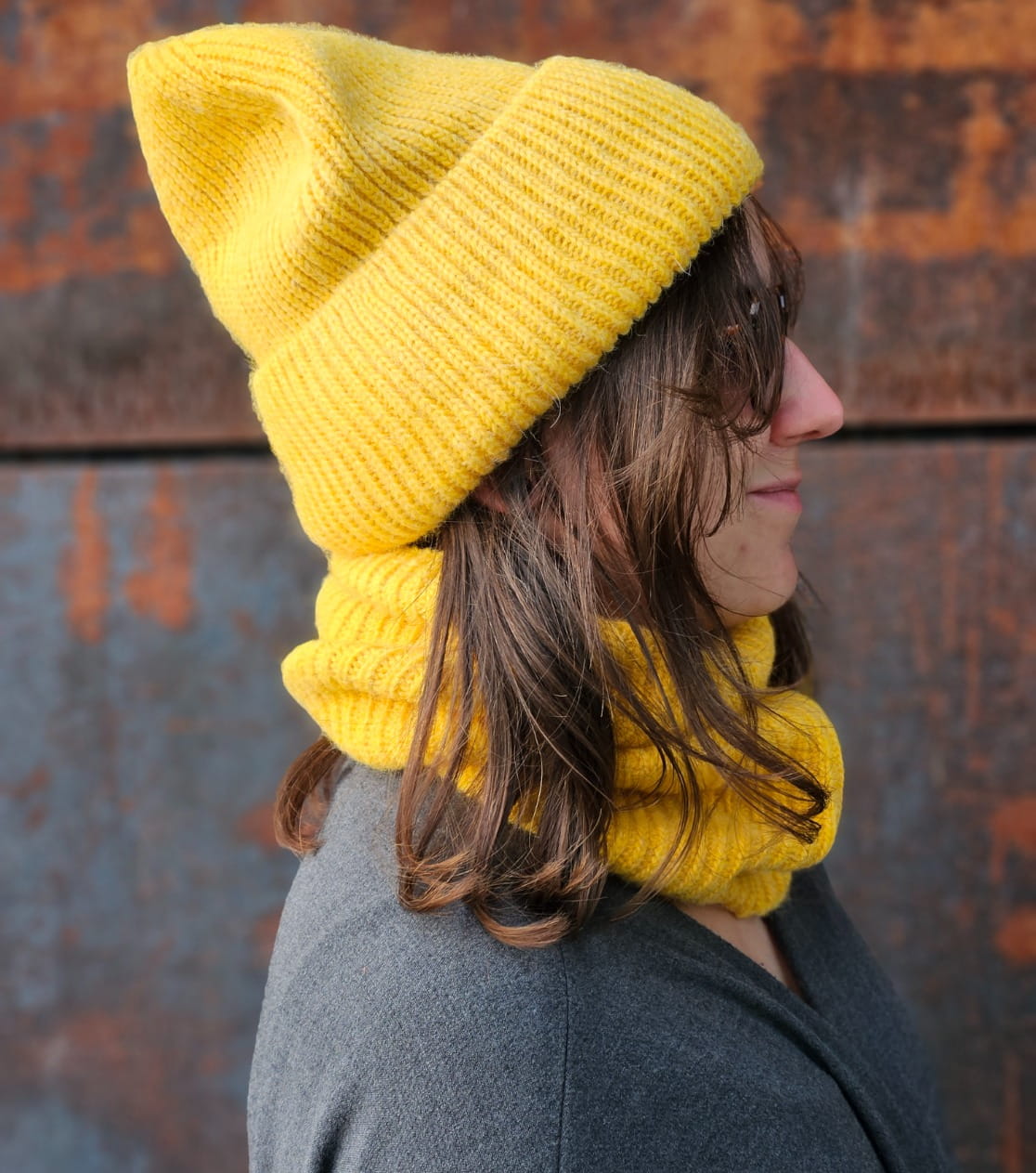 Winter Set: Alpaca and Wool Beanie and Neck Warmer for Cold Days