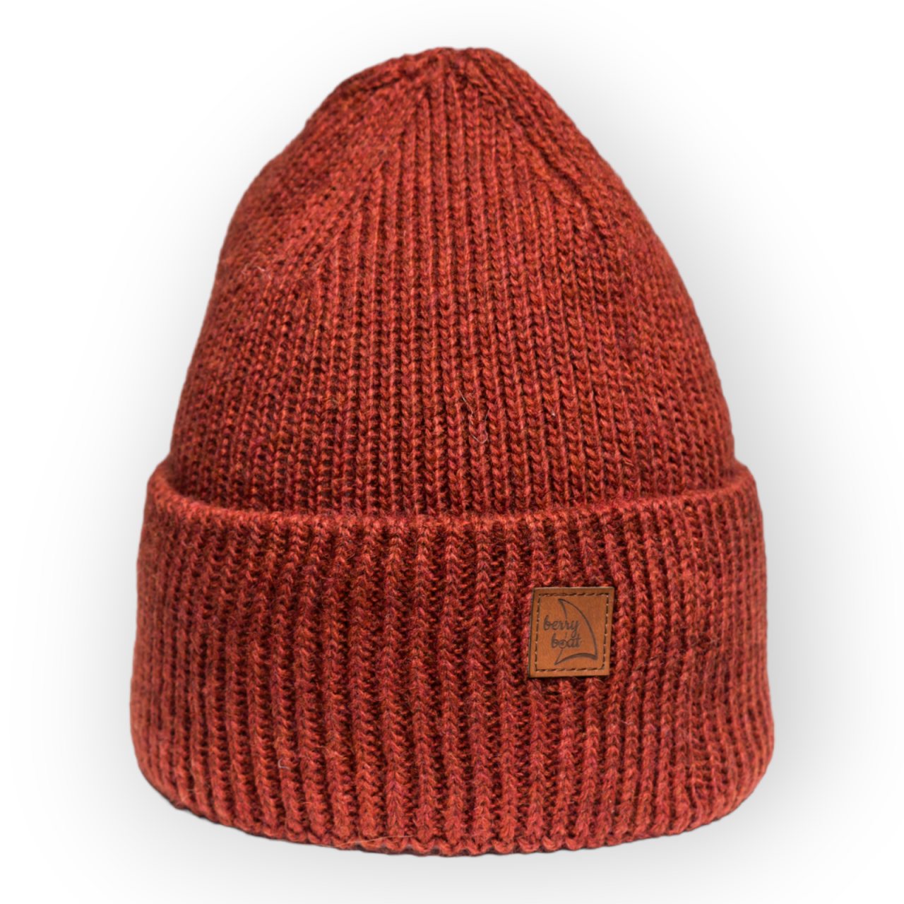Basic Alpaca and Wool Beanie Dark Nut Auburn