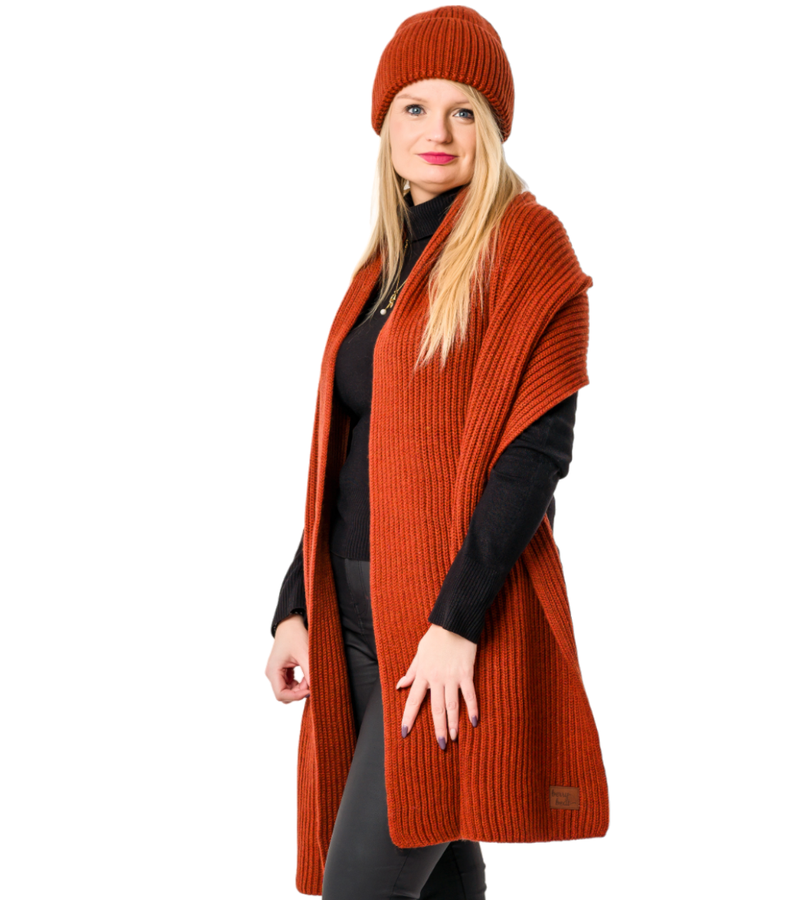 Chunky Merino Wool Scarf "Na Wypasie" for Adults