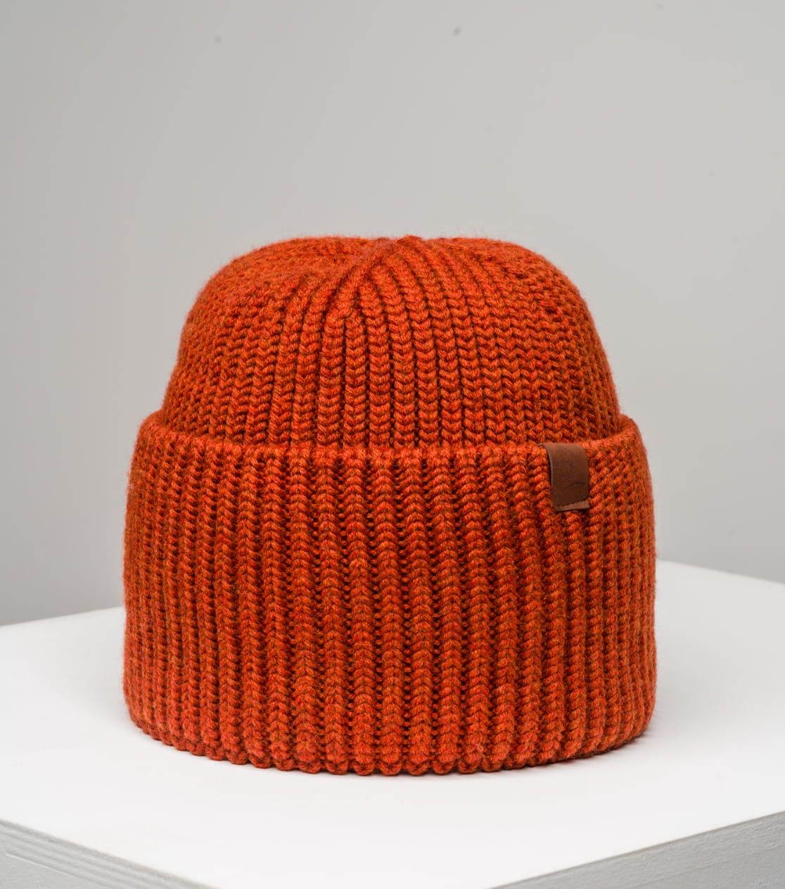 Gorro de invierno grueso de lana merino diseño clásico