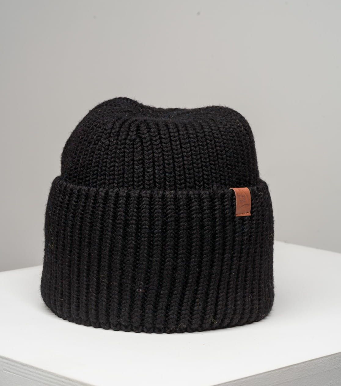 Gorro de invierno cómodo y grueso de lana merino