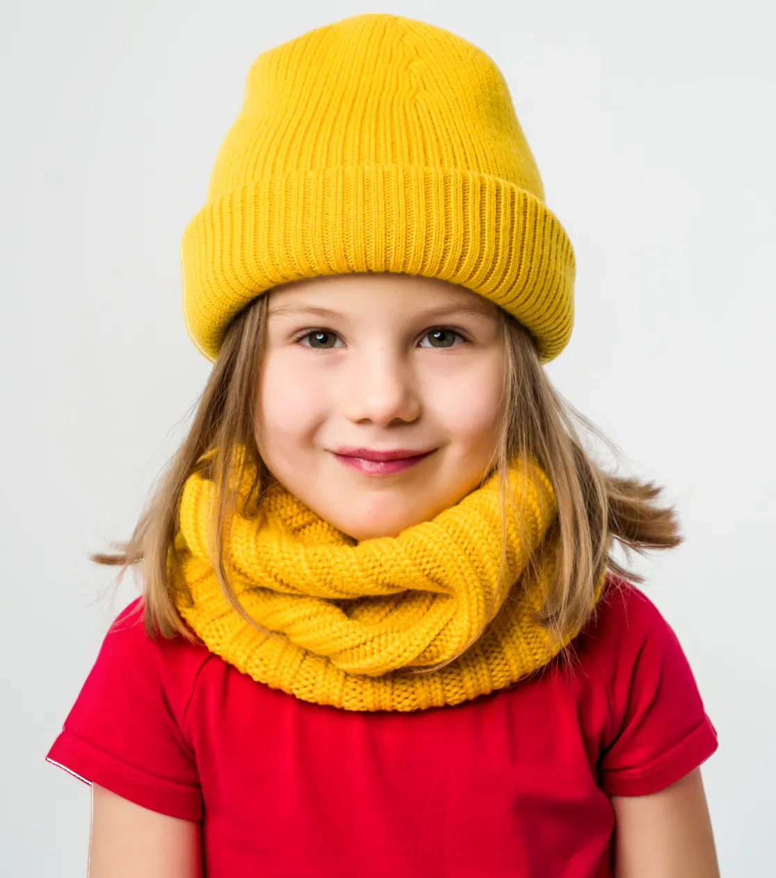 Berretto spesso invernale in lana merino pieghevole, lungo, base 3-in-1, produzione polacca, giallo sole