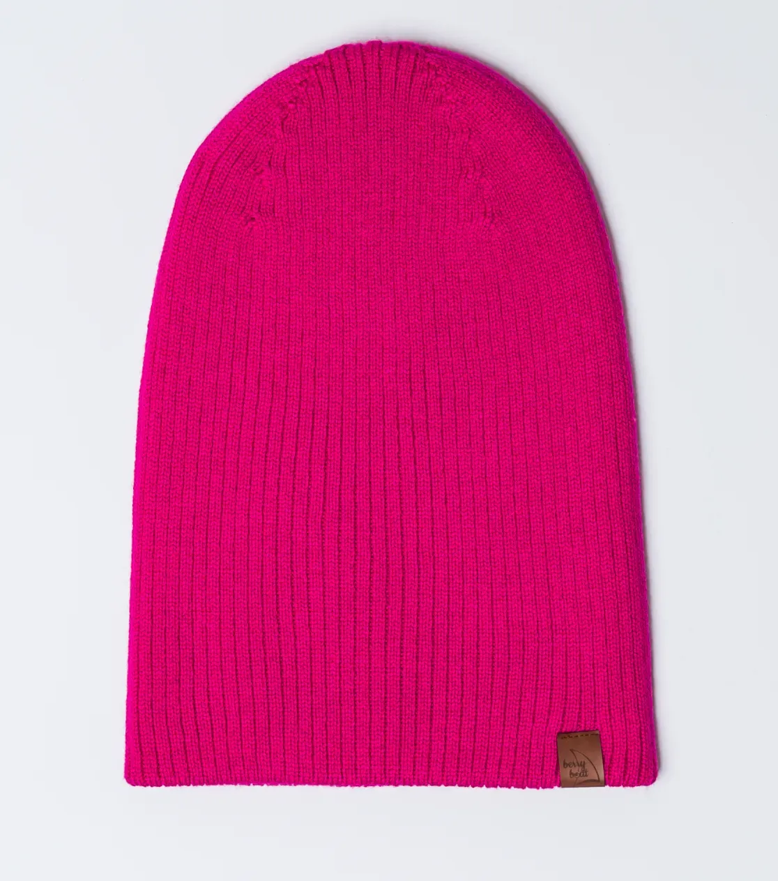 Gorro grueso de invierno de lana merino, doblado, largo, básico 3 en 1, producción polaca, Berryboat