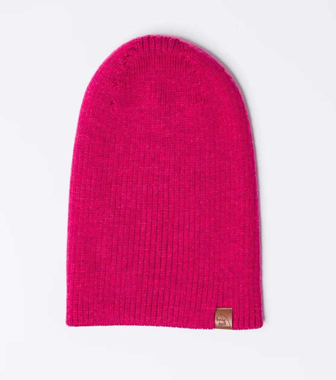 Gorro grueso de invierno de lana merino, doblado, largo, básico 3 en 1, producción polaca, Berryboat