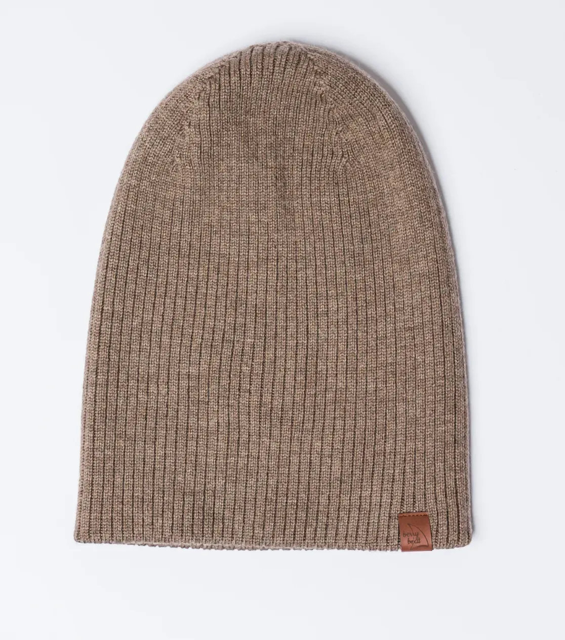 Gorro grueso de invierno de lana merino, doblado, largo, básico 3 en 1, producción polaca, Berryboat
