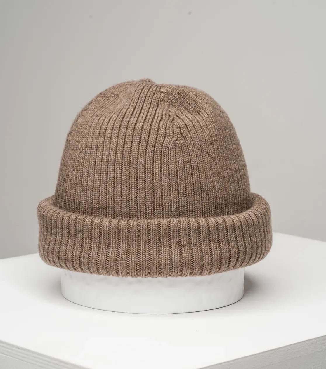 Dicke Wintermütze aus Merinowolle, umgeschlagen, lang, Basic 3in1, Polnische Produktion, Berryboat