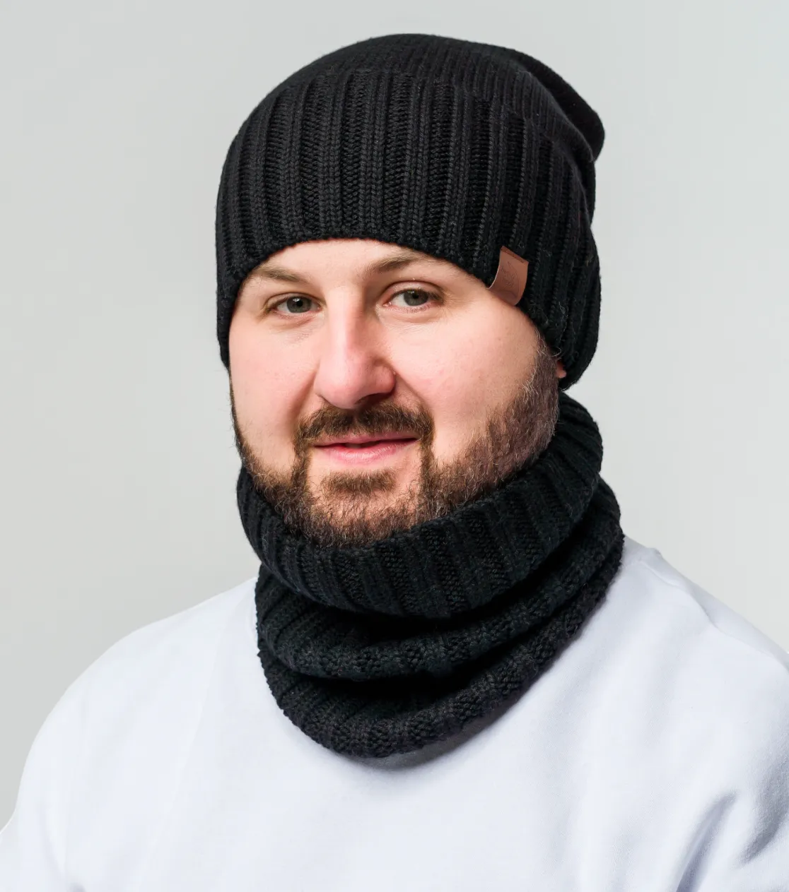 Berretto invernale spesso da uomo in merino - lungo con risvolto 2 in 1, prodotto in Polonia Berryboat