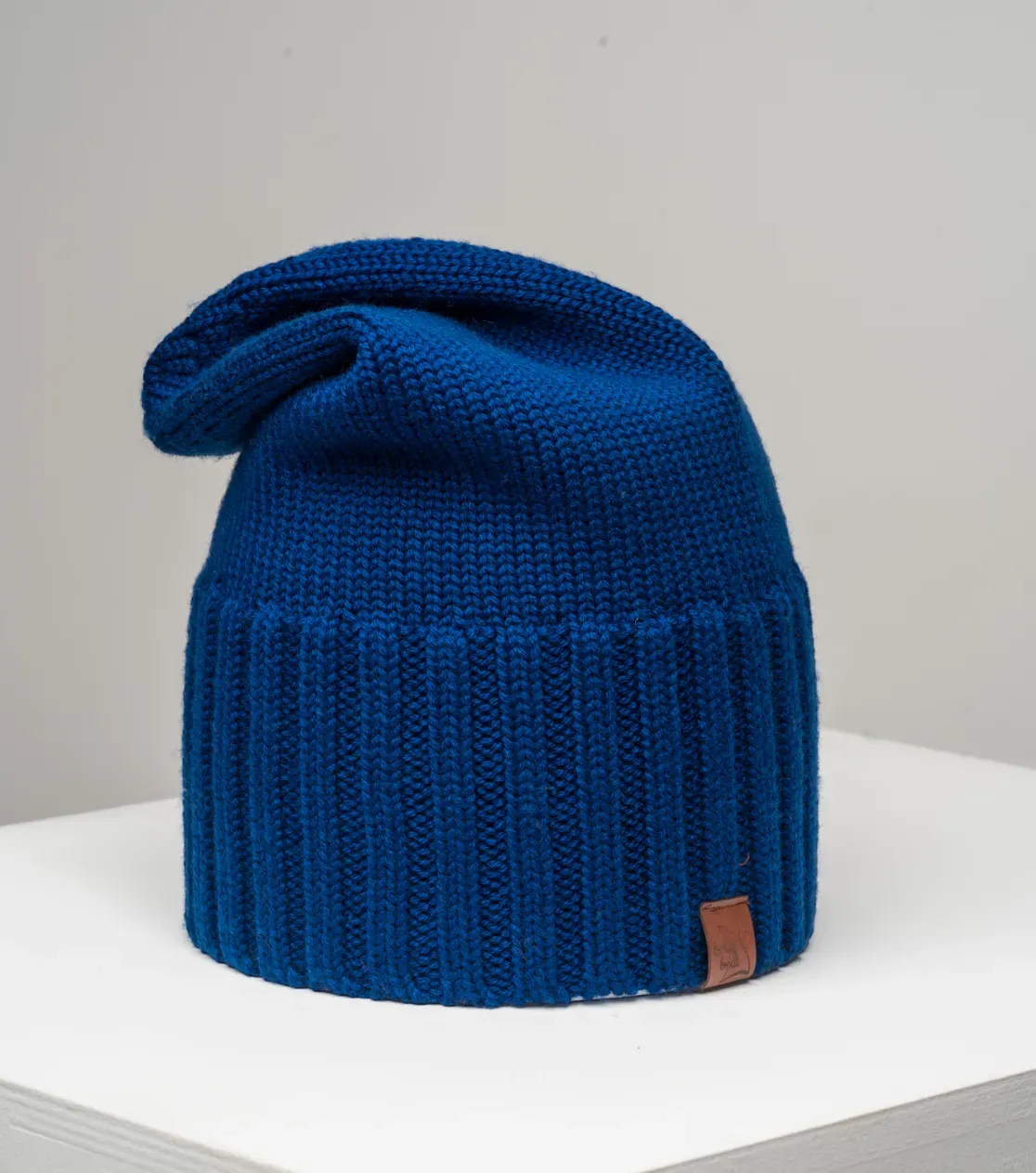 Men's Thick Winter Merino Beanie - Long with Fold 2-in-1 Wool Beanie Polish Production Berryboat