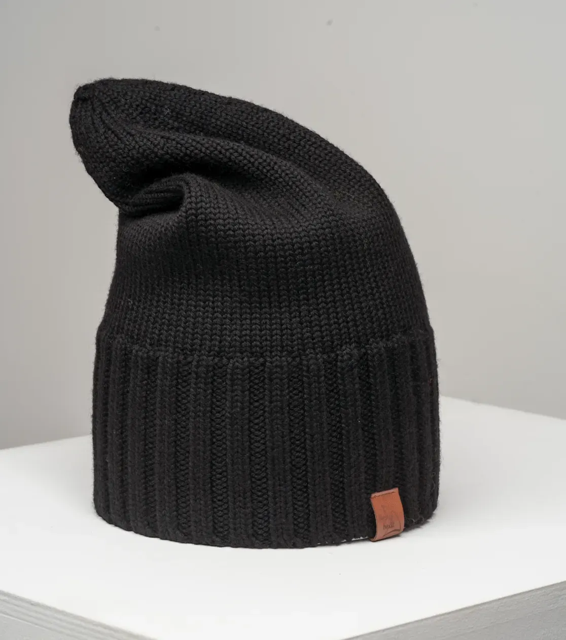 Herren dicke Wintermütze Merino Beanie lang mit Umschlag 2-in-1 Wollmütze aus polnischer Herstellung Berryboat